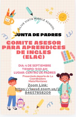 ELAC Meeting Spanish Flyer